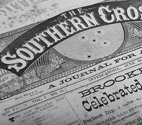 Crop of front page of Daily Southerrn Cross focusing on masthead