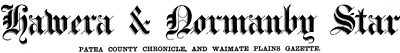 Hawera & Normanby Star masthead