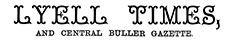 Lyell Times and Central Buller Gazette masthead