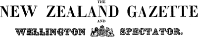 New Zealand Gazette and Wellington Spectator masthead