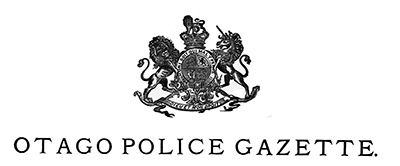 Otago Police Gazette masthead