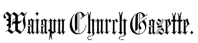 Waiapu Church Gazette masthead
