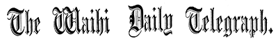 Waihi Daily Telegraph masthead