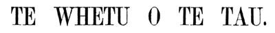 Whetu o te Tau masthead