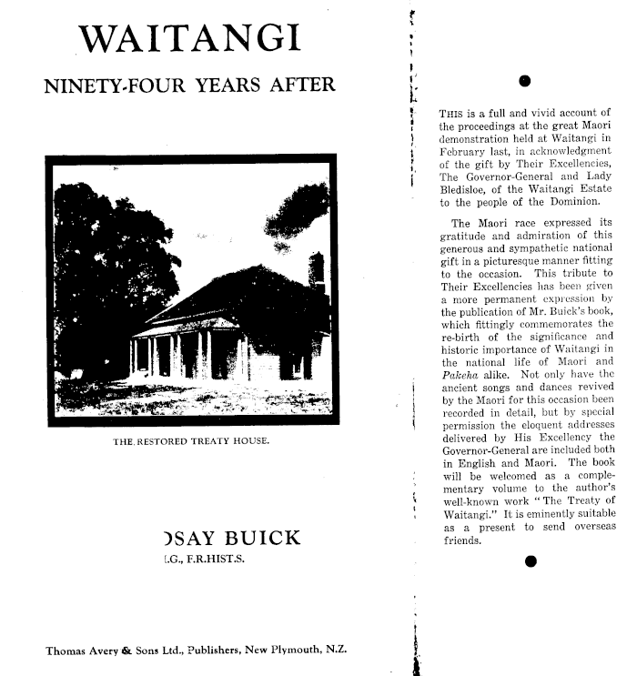 Papers Past | Books | Waitangi : ninety-four years after