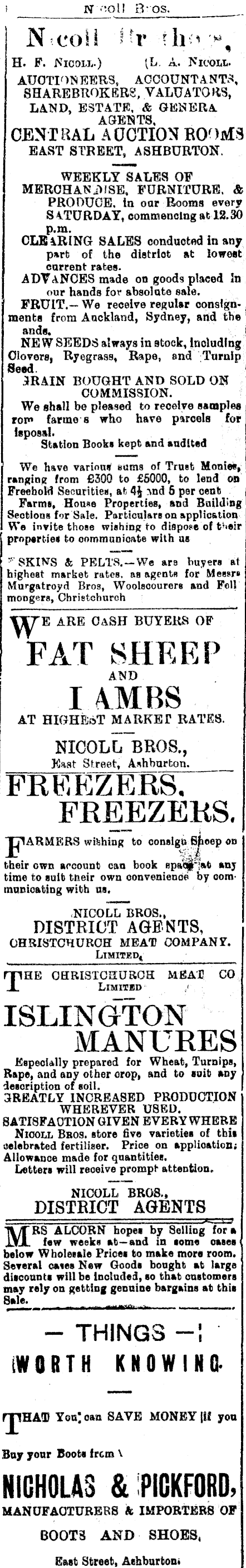 Papers Past Newspapers Ashburton Guardian 8 May 1900 Page 1 Advertisements Column 3