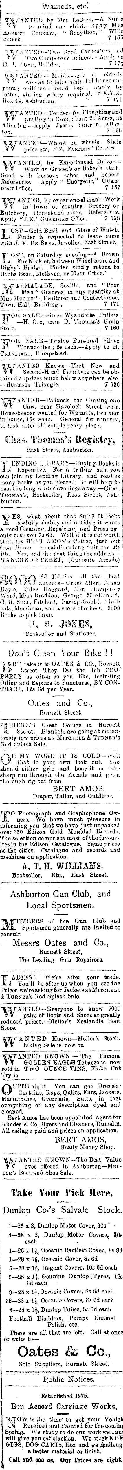 Papers Past Newspapers Ashburton Guardian 17 July 1906 Page 3 Advertisements Column 4