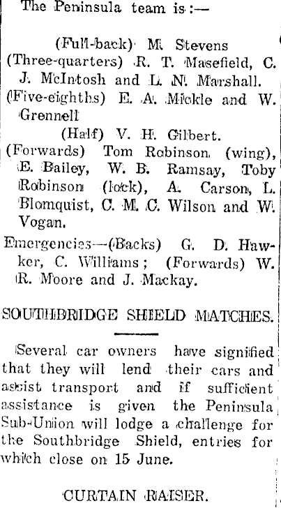 Papers Past Newspapers Akaroa Mail And Banks Peninsula Advertiser 12 June 1931 Football