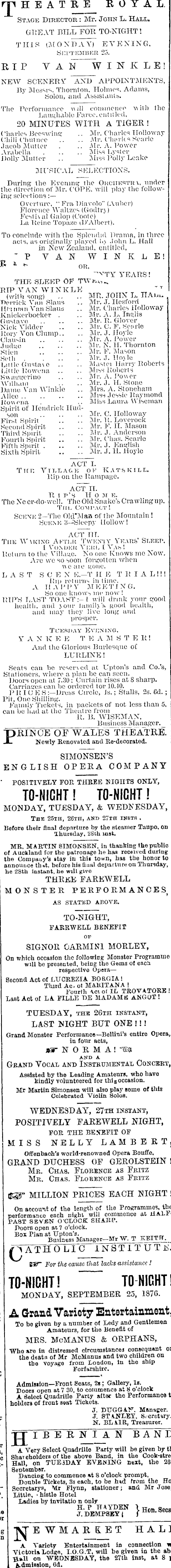 Papers Past Newspapers Auckland Star 25 September 1876 Page 3 Advertisements Column 4