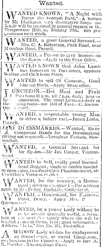 Hotal Maid Blackmail Porn Hd - Papers Past | Newspapers | Auckland Star | 23 July 1879 | Page 3  Advertisements Column 2