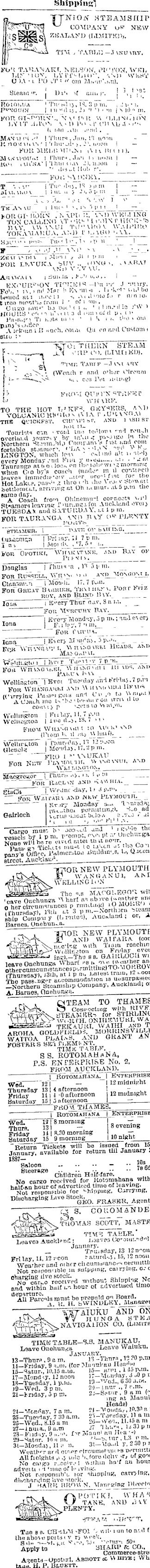 Papers Past Newspapers Auckland Star 12 January 17 Page 1 Advertisements Column 1