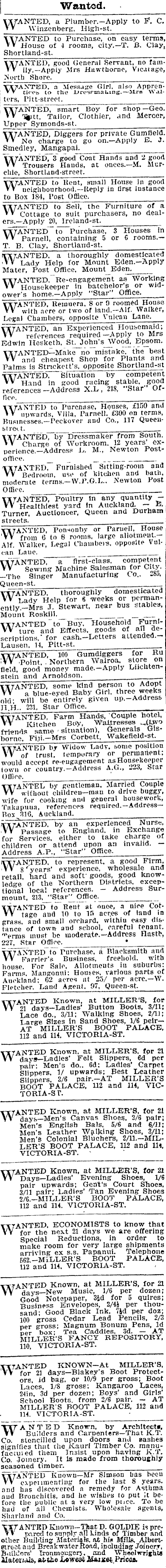 Papers Past | Newspapers | Auckland Star | 23 September 1899 | Page 1  Advertisements Column 7