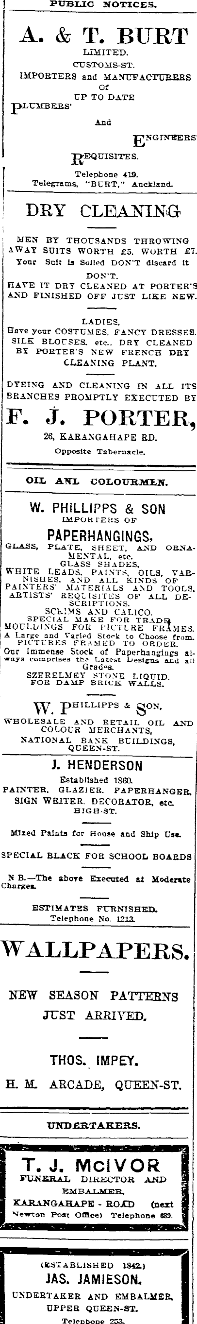 Papers Past Newspapers Auckland Star 26 March 1904 Page 7 Advertisements Column 1