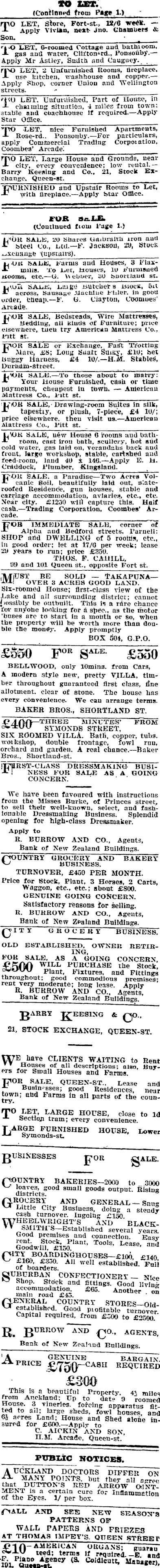 Papers Past Newspapers Auckland Star 28 September 1904 Page 2 Advertisements Column 2