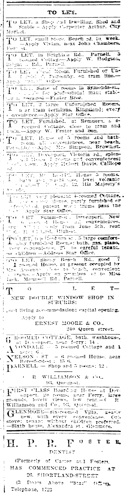 Papers Past Newspapers Auckland Star 26 May 1905 Page 1 Advertisements Column 8