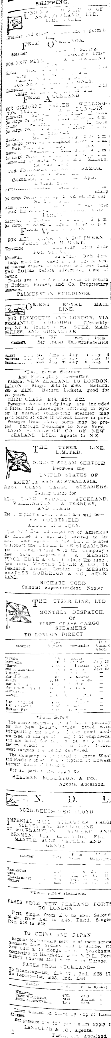 Papers Past Newspapers Auckland Star 26 June 1906 Page 1 Advertisements Column 1