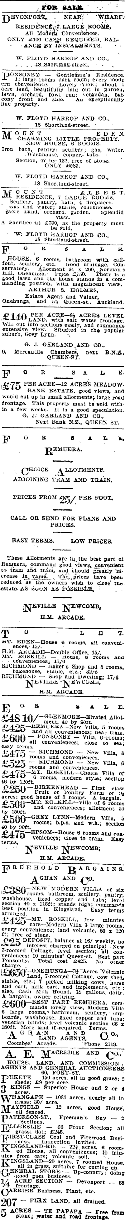 Papers Past Newspapers Auckland Star 12 March 1907 Page 2 Advertisements Column 5