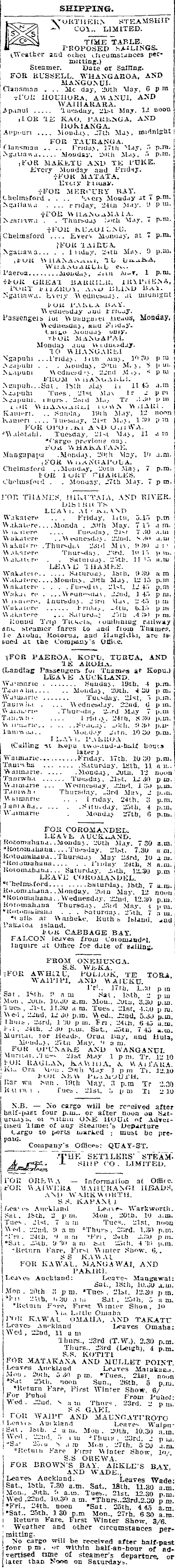 Papers Past Newspapers Auckland Star 17 May 1907 Page 1 Advertisements Column 2