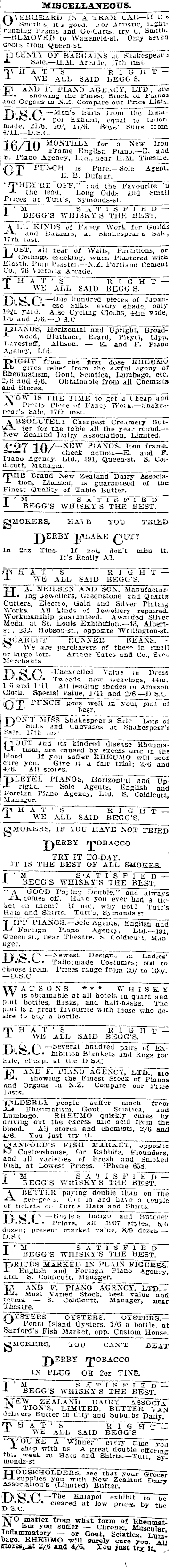 Papers Past Newspapers Auckland Star 13 June 1907 Page 1 Advertisements Column 4