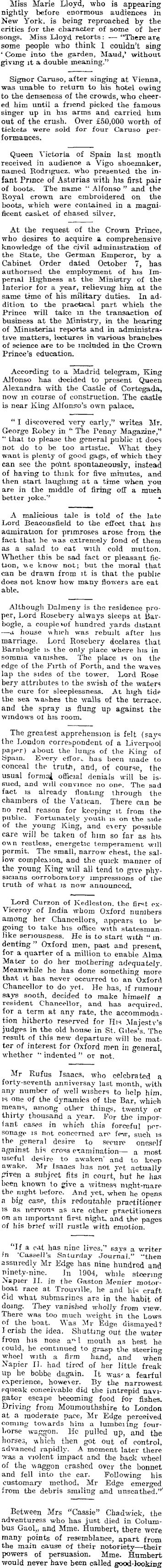 Papers Past Newspapers Auckland Star 30 November 1907 Pars About Notabilities