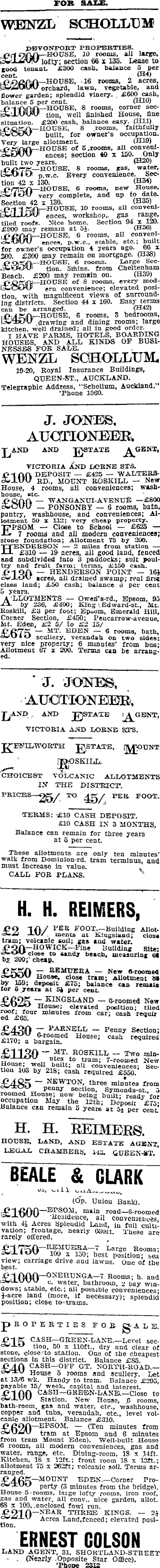 Papers Past Newspapers Auckland Star 9 May 1908 Page 8 Advertisements Column 5