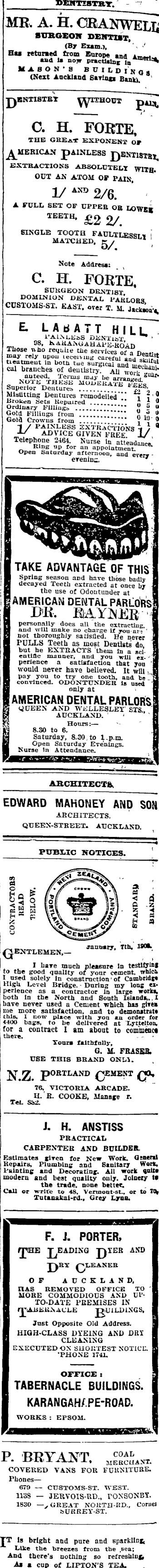 Papers Past Newspapers Auckland Star 18 May 1908 Page 8 Advertisements Column 5