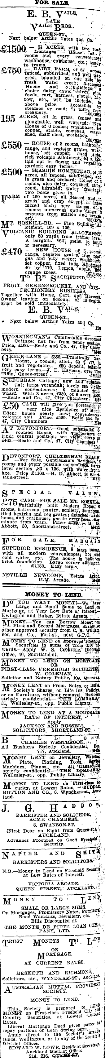 Papers Past Newspapers Auckland Star 16 January 1909 Page 2 Advertisements Column 9