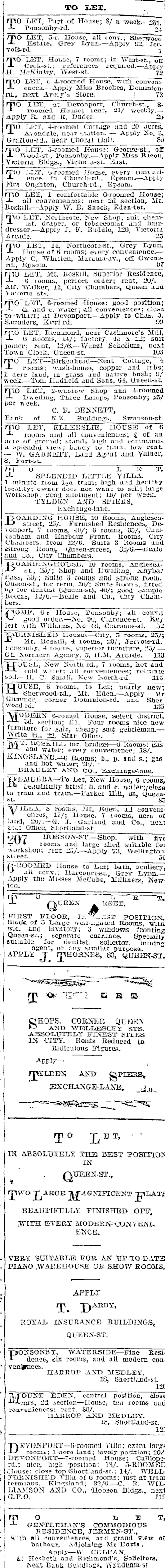 Papers Past Newspapers Auckland Star 26 July 1910 Page 2 Advertisements Column 5