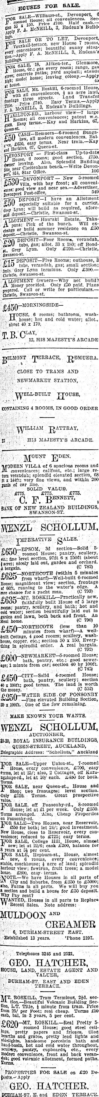 Papers Past Newspapers Auckland Star 13 September 1911 Page 3 Advertisements Column 1