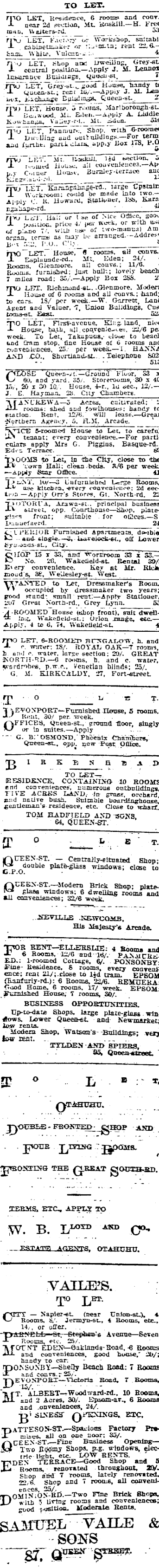 Papers Past Newspapers Auckland Star 27 January 1912 Page 2 Advertisements Column 1