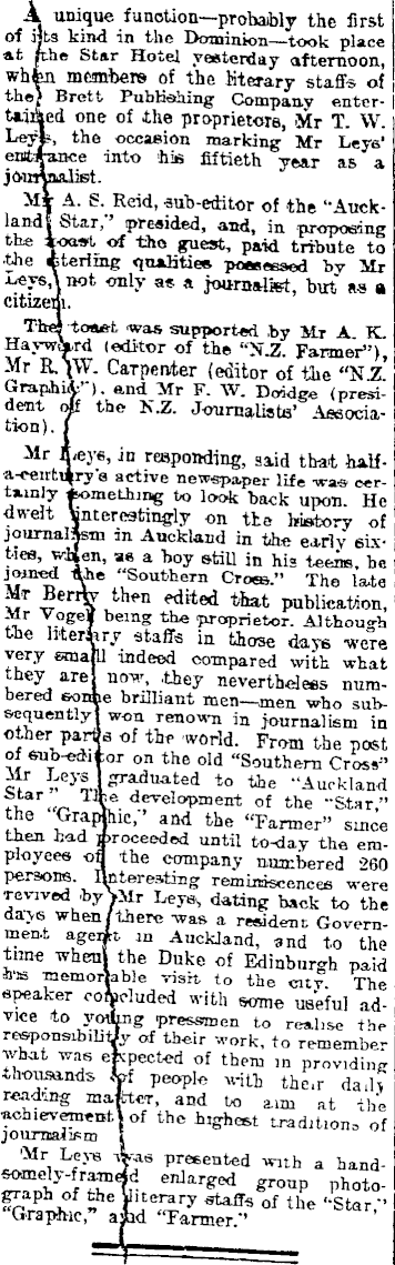 Papers Past | Newspapers | Auckland Star | 21 December 1912 | FIFTY YEARS.