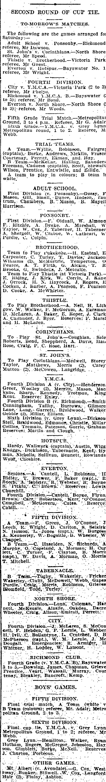 Papers Past Newspapers Auckland Star 29 August 1913 Association Game