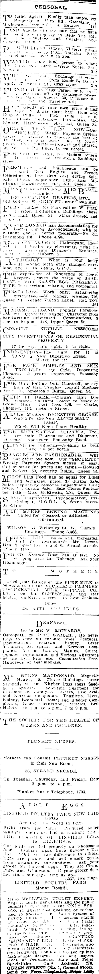 Papers Past Newspapers Auckland Star 6 September 1913 Page 6 Advertisements Column 9