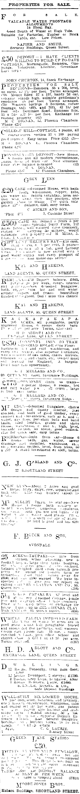 Papers Past Newspapers Auckland Star 15 November 1913 Page 2 Advertisements Column 6