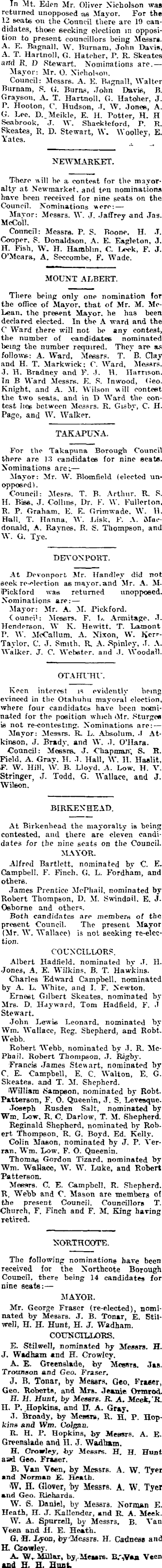 Papers Past Newspapers Auckland Star 19 April 1915 Suburban Boroughs