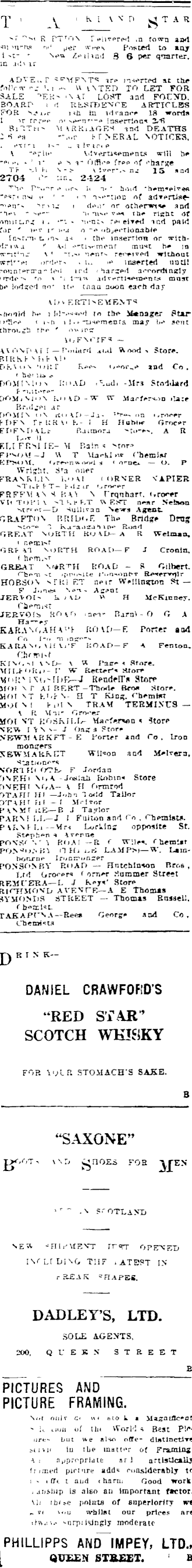 Papers Past Newspapers Auckland Star 24 August 1915 Page 7 Advertisements Column 1