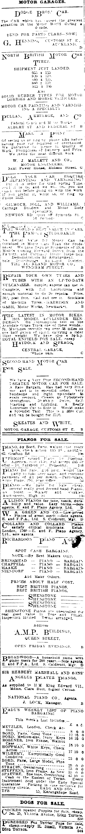 Papers Past Newspapers Auckland Star 23 October 1915 Page 8 Advertisements Column 8