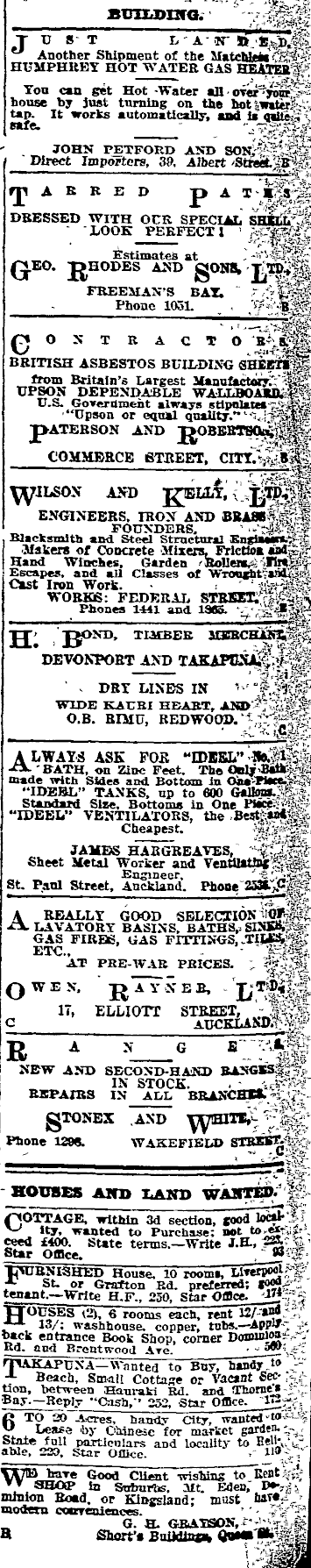 Papers Past Newspapers Auckland Star January 1917 Page 8 Advertisements Column 9