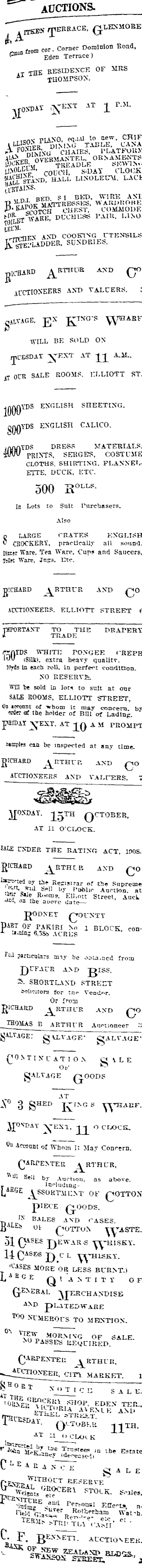 Papers Past Newspapers Auckland Star 6 October 1917 Page 7 Advertisements Column 1