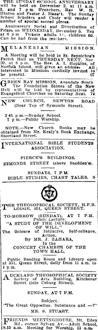 Papers Past Newspapers Auckland Star 24 November 1917 Page 2 Advertisements Column 3