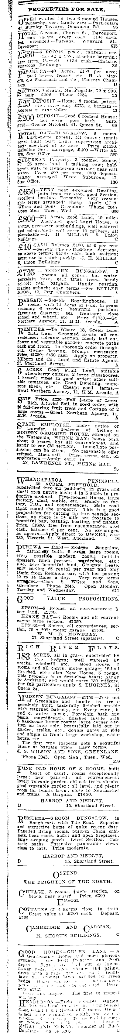 Papers Past Newspapers Auckland Star 29 December 1919 Page 3 Advertisements Column 1