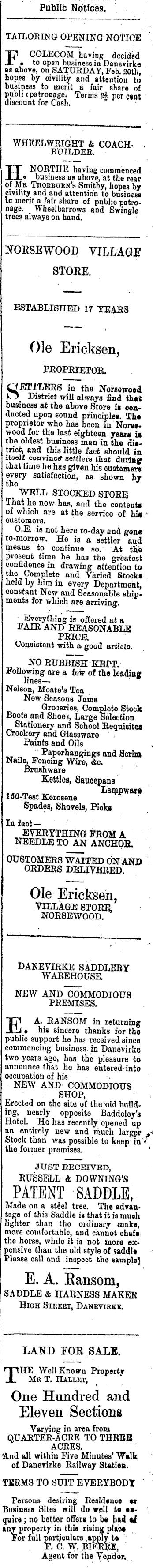 Papers Past Newspapers Bush Advocate 26 March 1892 Page 4 Advertisements Column 7