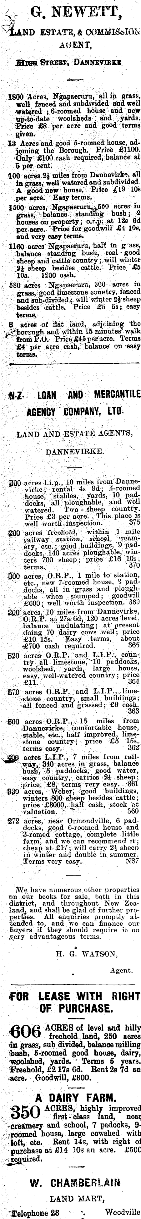 Papers Past Newspapers Bush Advocate 31 May 1907 Page 7 Advertisements Column 1