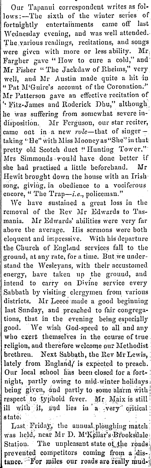 Papers Past, Newspapers, Bruce Herald, 10 August 1888