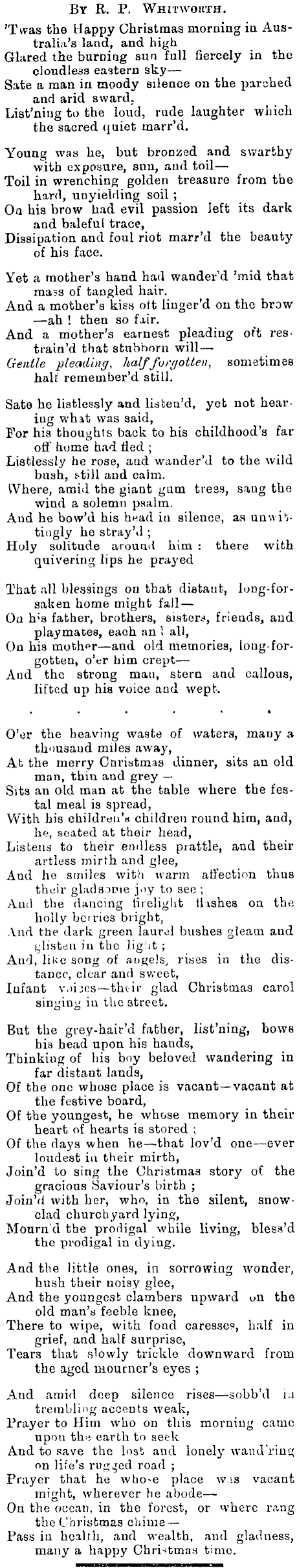 Papers Past | Newspapers | Bruce Herald | 25 March 1881 | AN OFT-TOLD TALE.