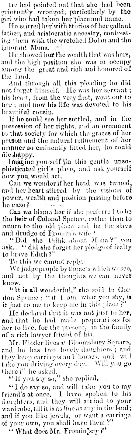 Papers Past Newspapers Bruce Herald 9 February 17 A Much Mixed Affair Or The Mystery Of An Ebony