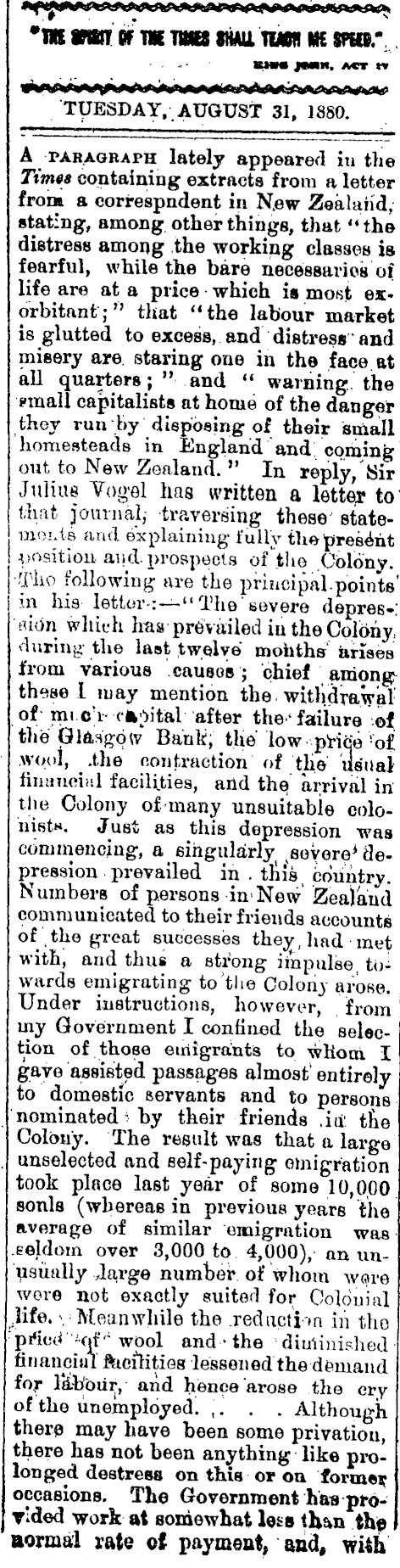 Papers Past, Newspapers, Bay of Plenty Times, 1 April 1880