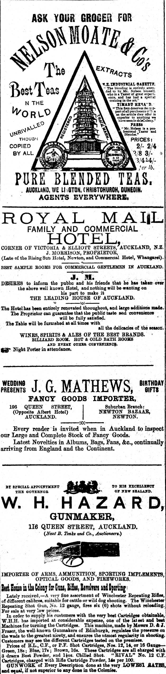 Papers Past Newspapers Bay Of Plenty Times 17 October 10 Page 1 Advertisements Column 4