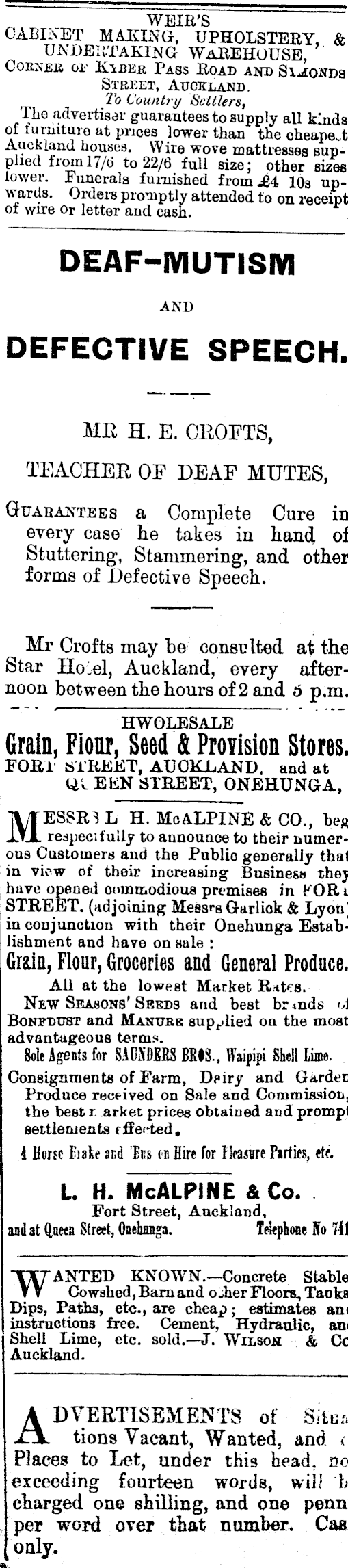 Papers Past Newspapers Bay Of Plenty Times 11 May 14 Page 3 Advertisements Column 1