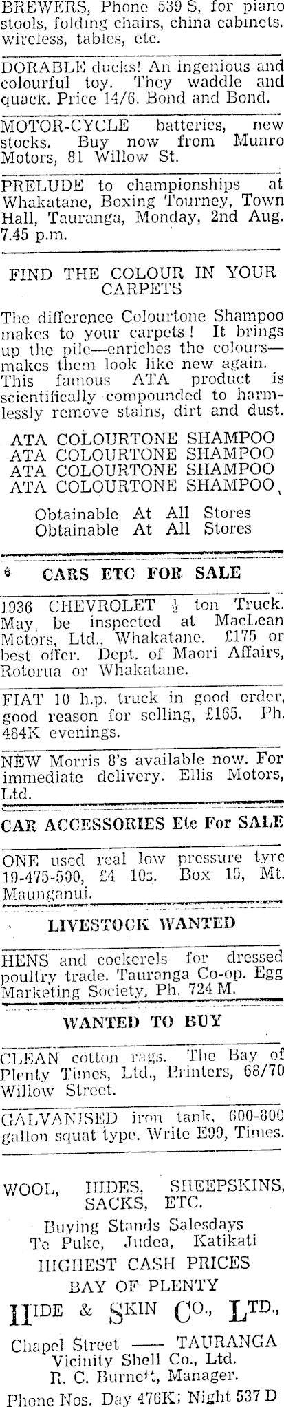 Papers Past Newspapers Bay Of Plenty Times 26 July 1948